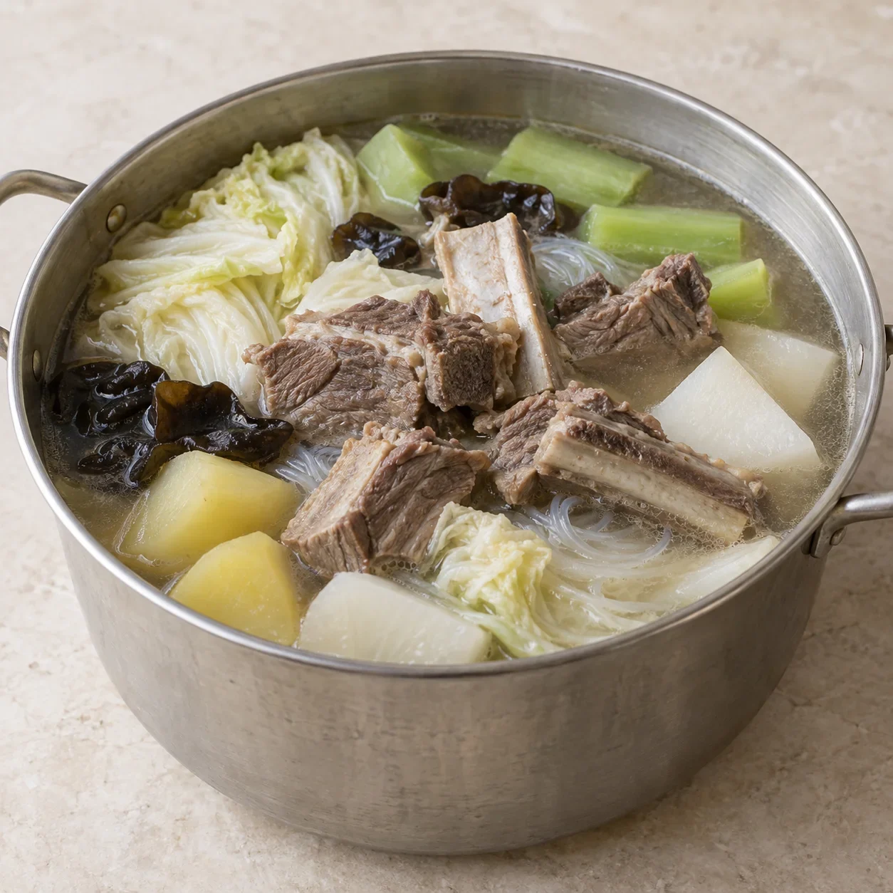 Generated guide illustration of tibetan yak hotpot, not a restaurant photograph.