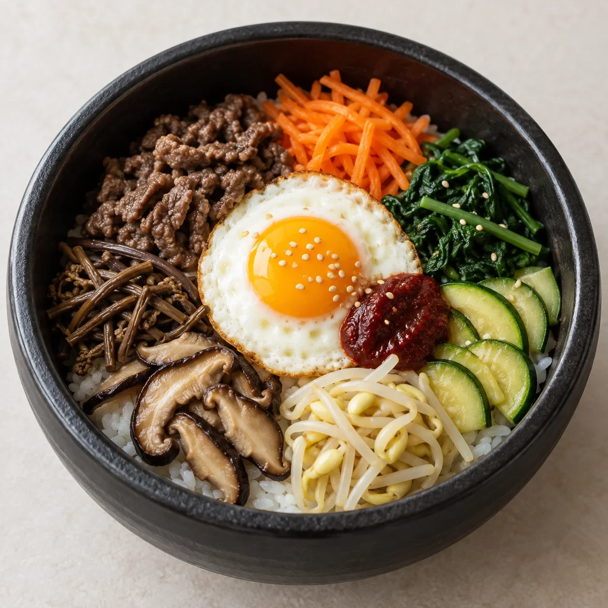 Generated guide illustration: Yanbian stone-pot bibimbap.