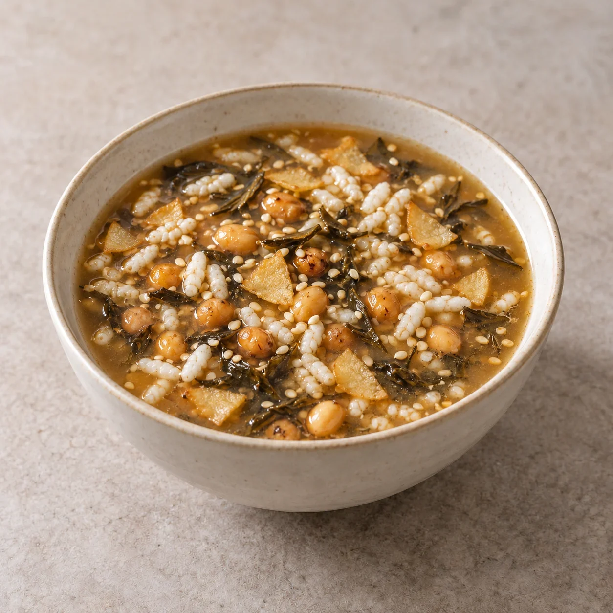 Illustration of Youyang Tujia Oil-Tea Soup, a cooked dish.
