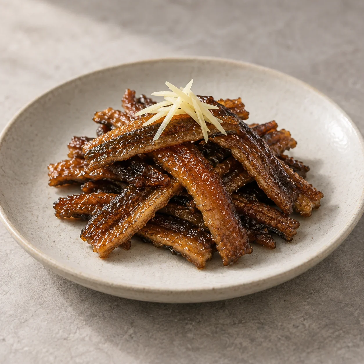 Generated guide illustration of Liangxi crispy eel; not a restaurant photograph or physical specimen verification.