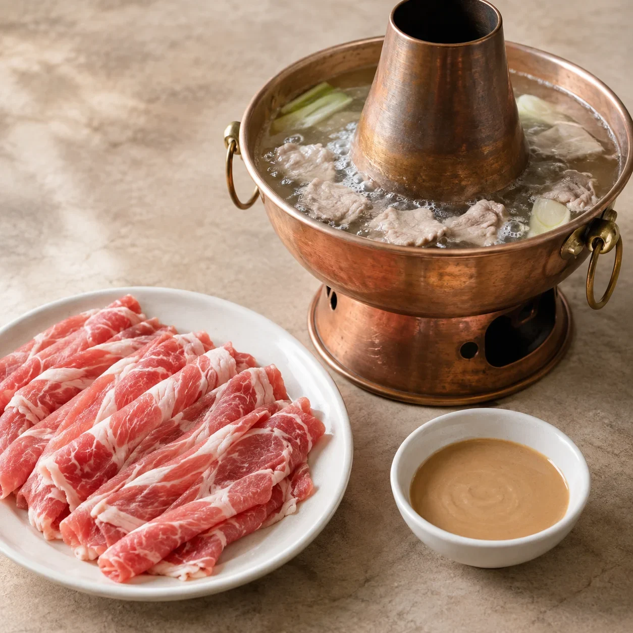 Generated guide illustration of beijing lamb hotpot