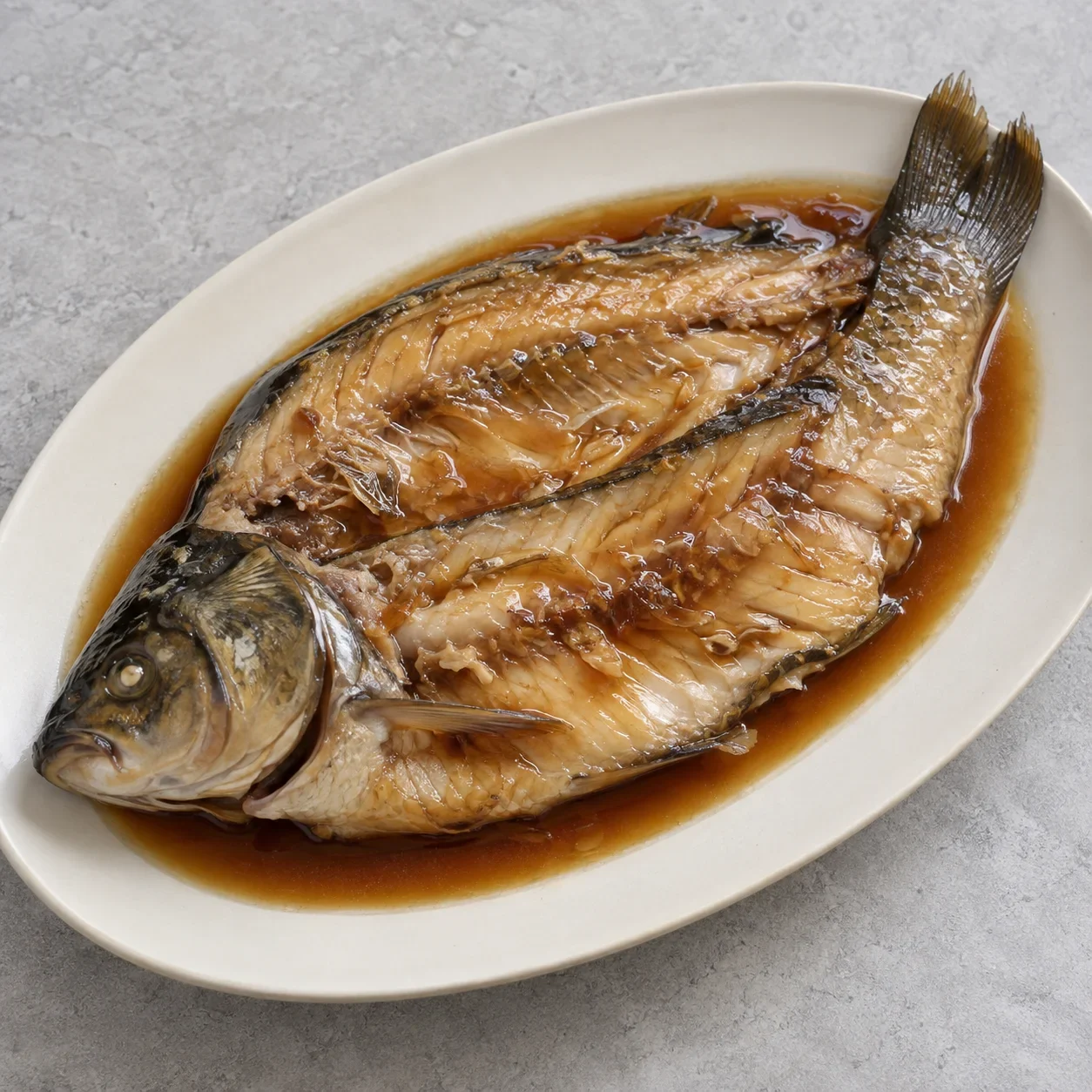Generated guide illustration: West Lake vinegar fish.