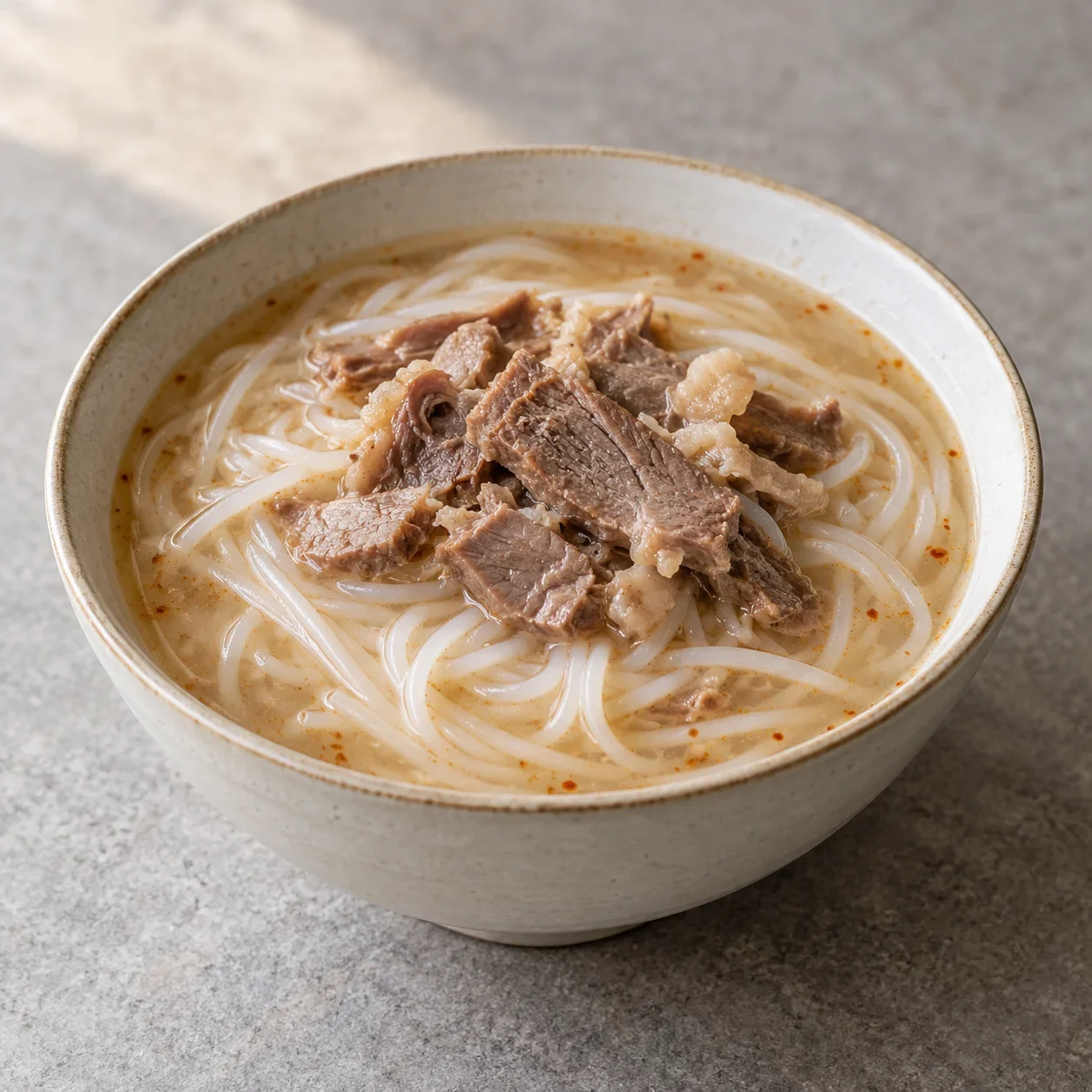 Illustration of Hechuan Goat Rice Noodles, a cooked dish.