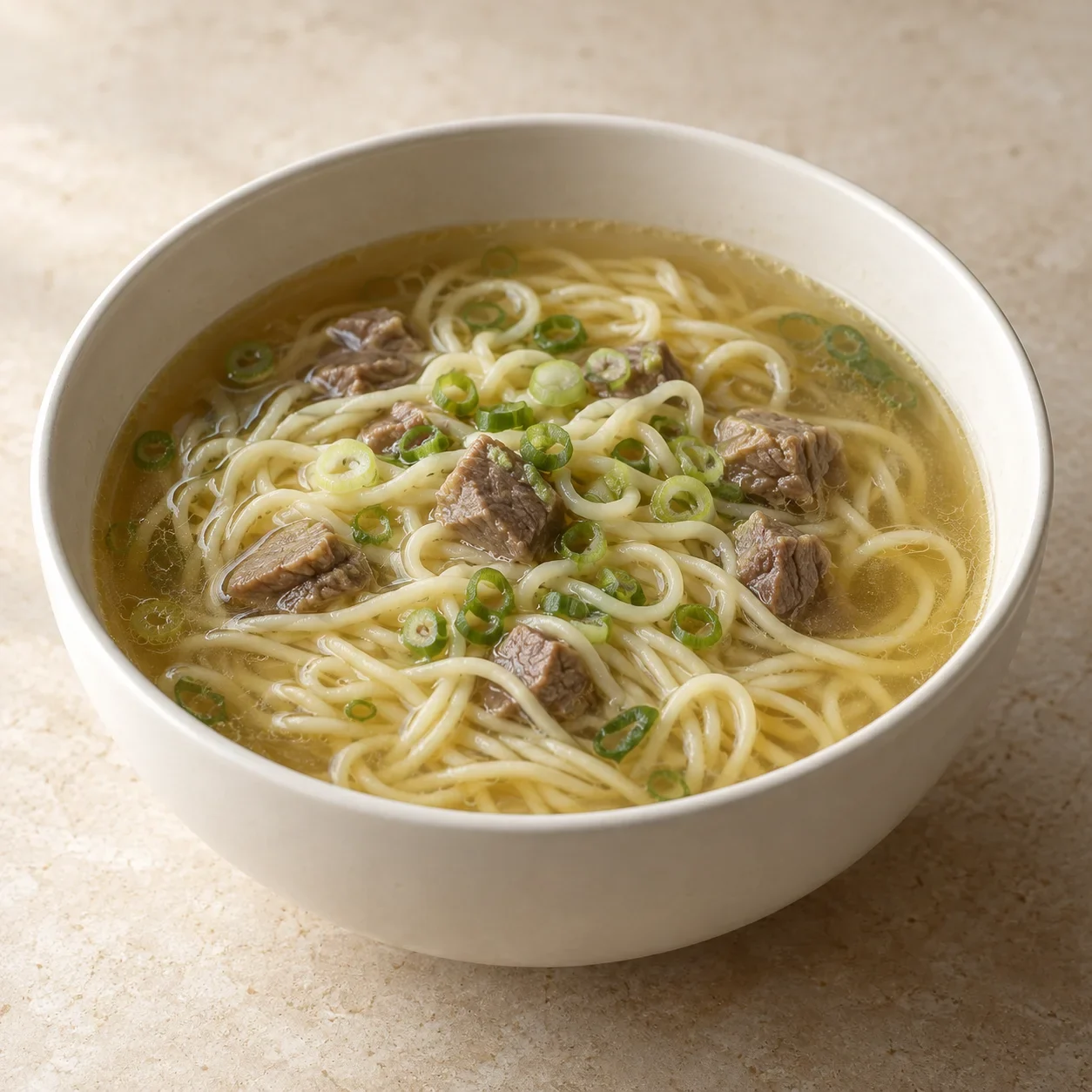 Generated guide illustration of tibetan noodle soup, not a restaurant photograph.